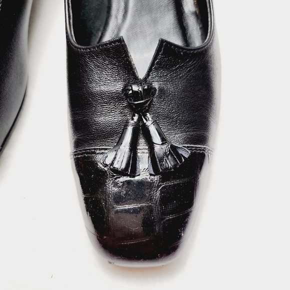 2 X CALIFORNIA MAGDESIANS leather Tassel pumps, black and bronze - Picture 3 of 16